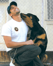 Gio Getting Kissed by Rottweiler, Man's Best Friend Just Got Better